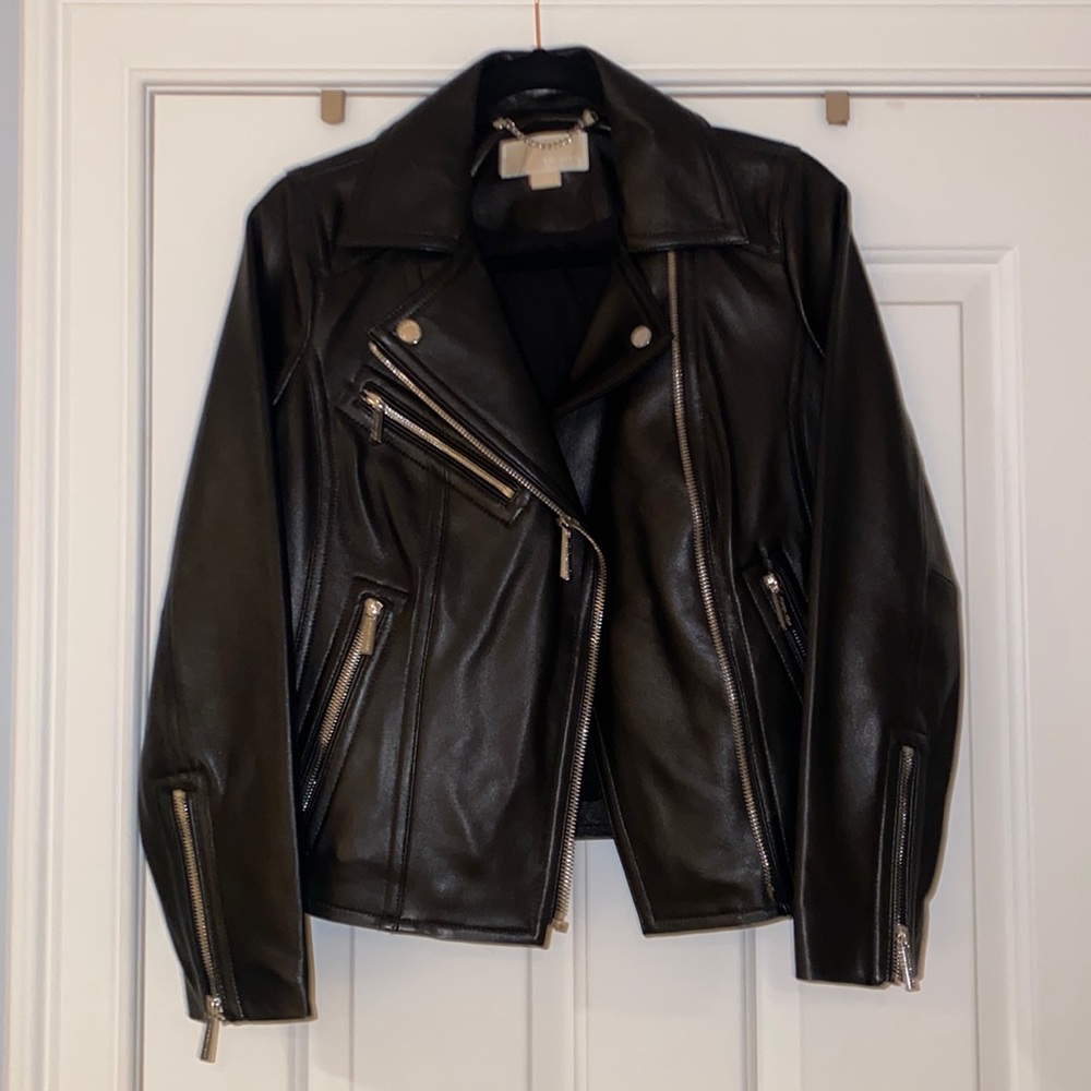 Michael Kors Leather Jacket Size Small